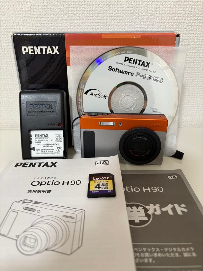 【美品・ジャンク扱い】かわかみさん専用PENTAX Optio H90 New Rare GIFT Pentax Optio H90 Ceramic White Vintage Digital