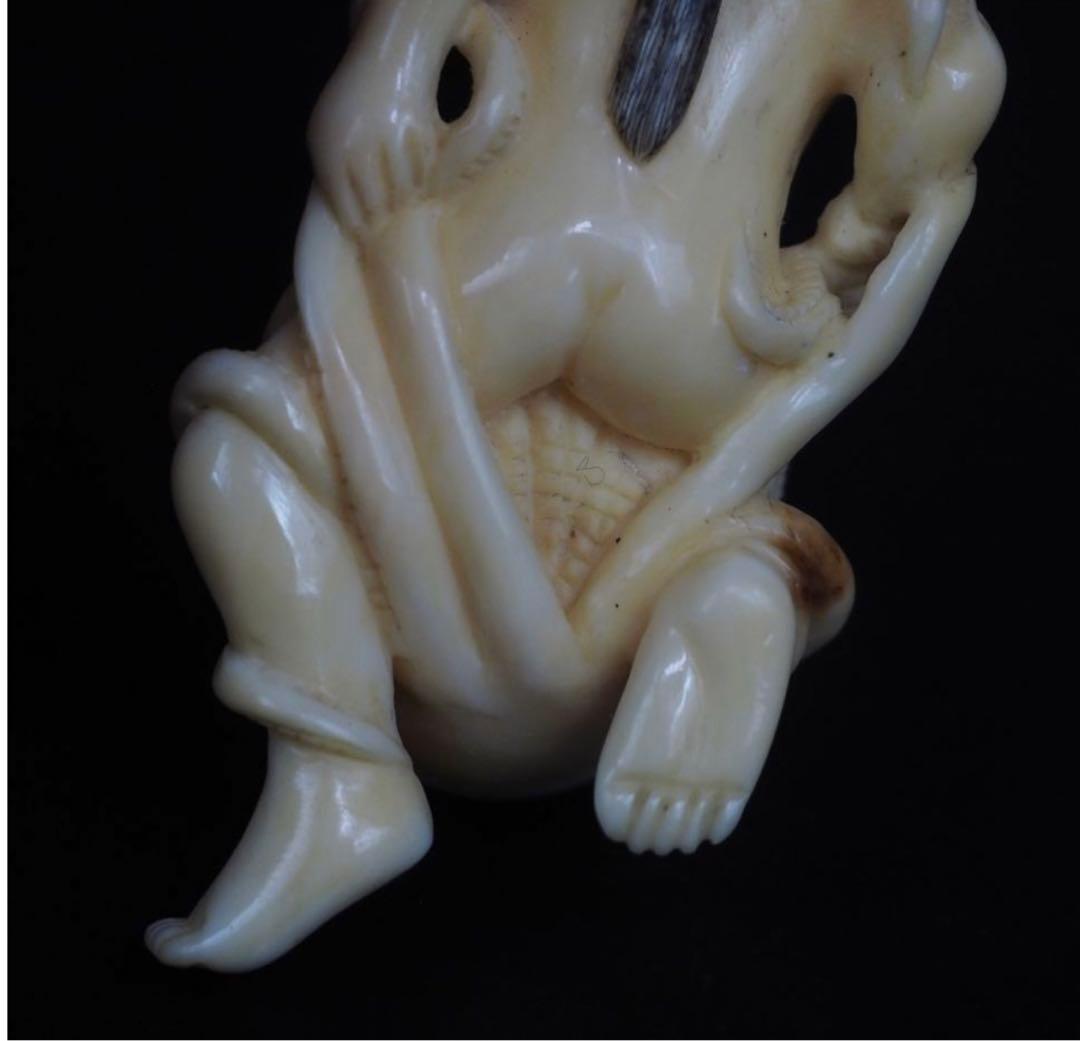 とみ様専用送料無料時代物蛸と海女の根付 葛飾北斎浮世絵『蛸と海女