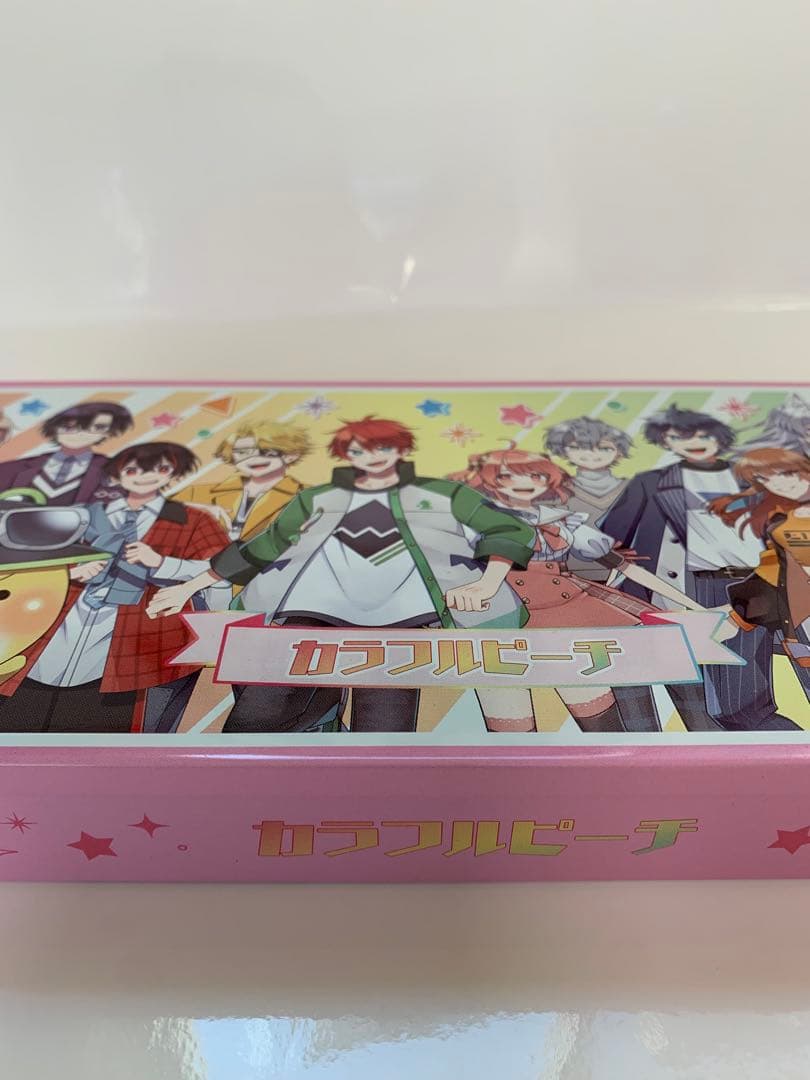 新品未開封 【からぴち】カラフルピーチ レクタングルチョコ缶