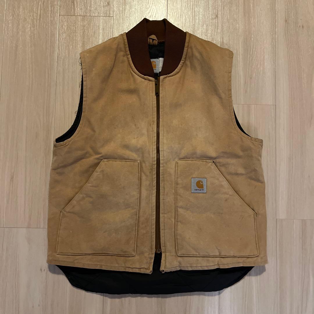 carhartt ベスト カーハート ダックベスト ベージュ キルティング　古着 中古・古着通販】CarHartt (カーハート) 80Sダックベスト ベージュ