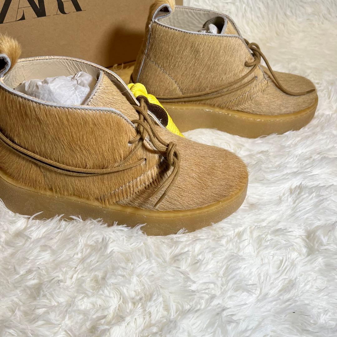 未使用品】Clarks ZARA コラボ ハラコ ベージュ 23.5センチ - メルカリ