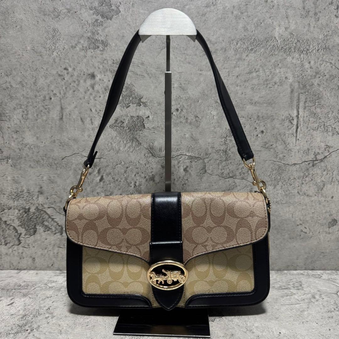 極美品✨️コーチ ワンショルダーバッグ ジョージ タビー PVC レザー