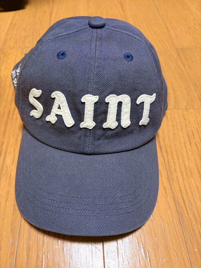 SAINT MICHAEL 6PANEL CAP LACERATING ネイビー