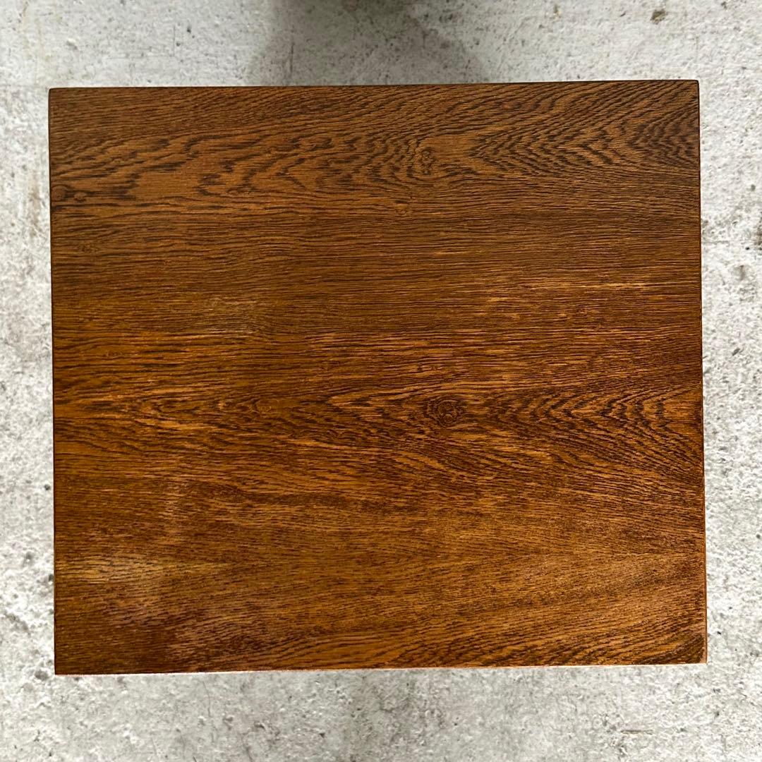 ✦オランダ家具✦オーク材サイドテーブル マガジンラック付 コーヒー