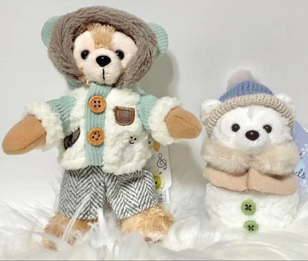 ぬいぐるみバッジ4点 シークレットオブスノーウィーディ ダッフィー