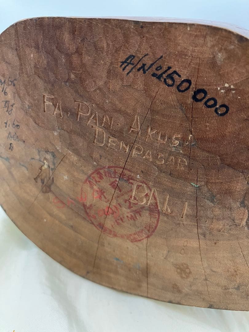 木彫り 木製 女性像 裸婦像 置物 オブジェ　バリ 工芸品　裸体