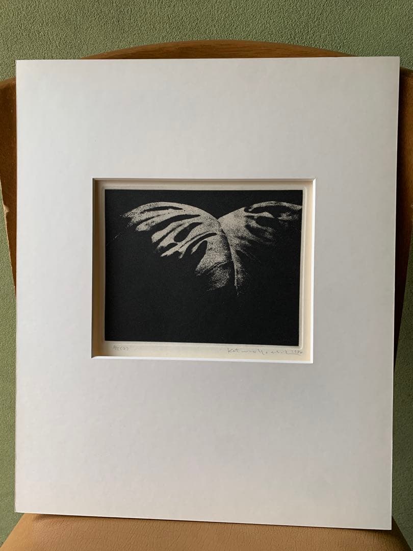 山口一郎さん 花の絵 原画 裏に馬の絵があります