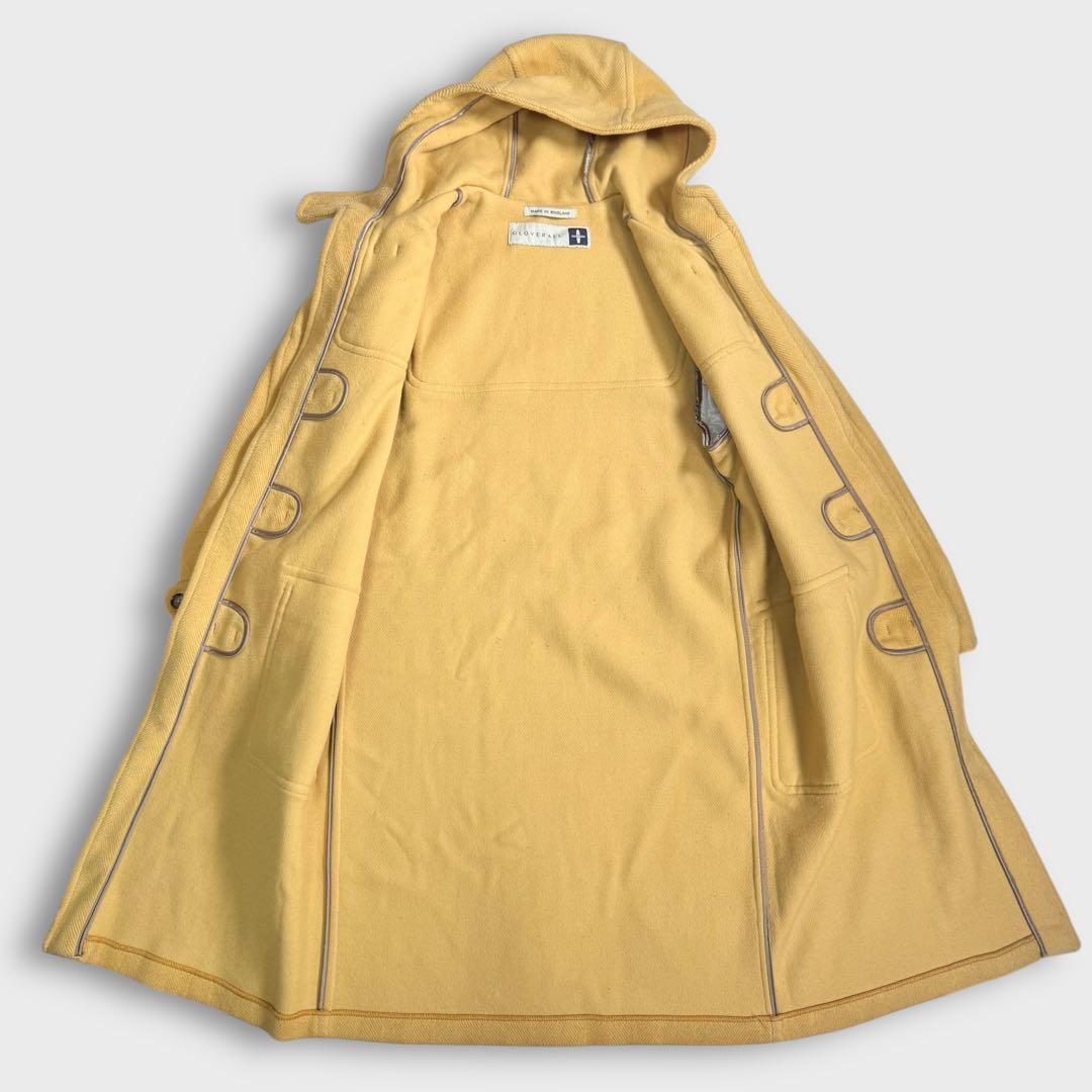 90's UK製 グローバーオール ダッフルコート M イエロー ヘリンボーン