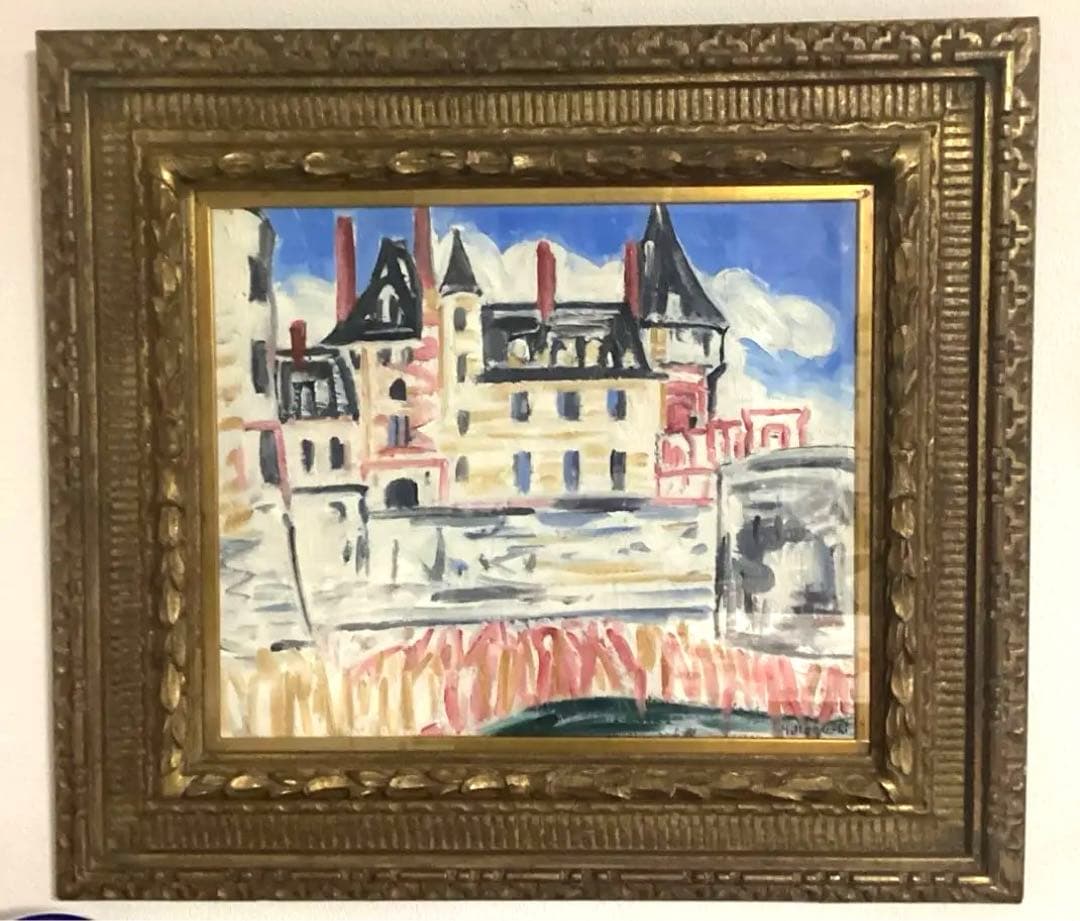 野口弥太郎　油彩　　10号　真作　サインあり　ロアール城　洋画巨匠 野口弥太郎 「ベニスの船着場」 油彩8号｜【Arts Ship】のむら画廊