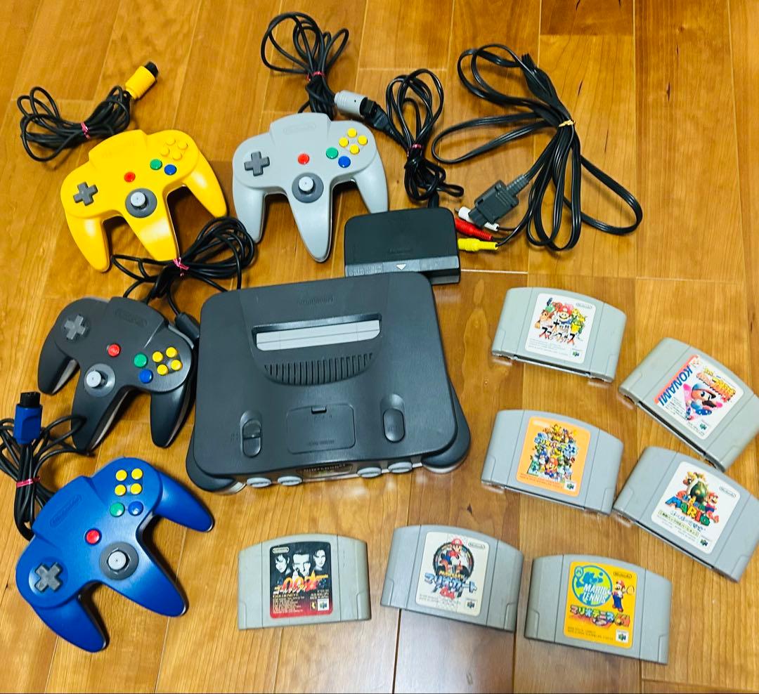 動作確認済 ニンテンドー64 本体＋コントローラー4個＋ソフト7本セット