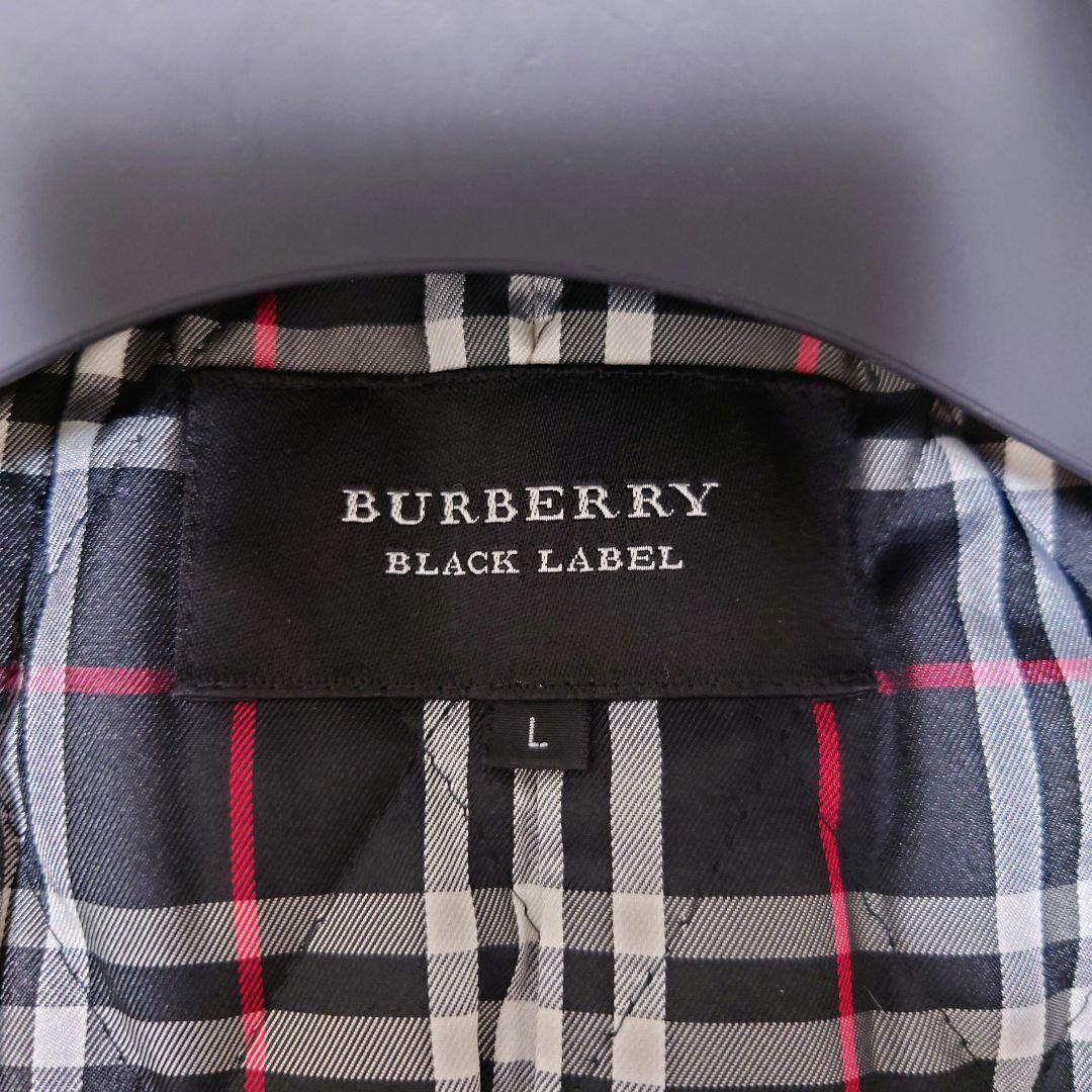 BURBERRY BLACK LABEL ダッフルコート ホースロゴ Lサイズ BLACK