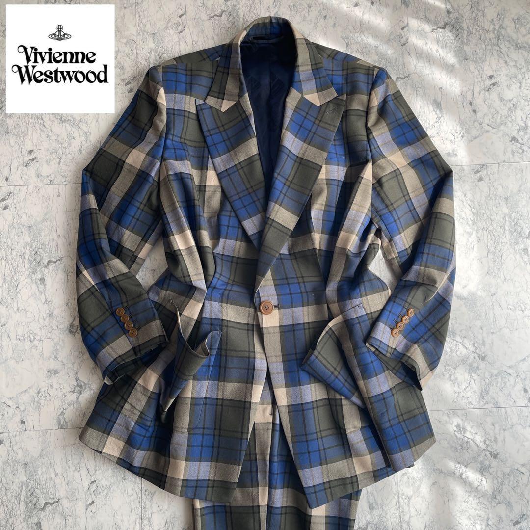 極美品 ヴィヴィアンウエストウッドマン チェックスーツ セットアップ