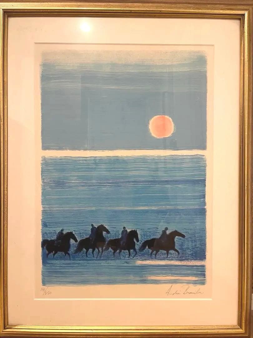 【正真正銘本物 141/250】フランス アンドレ・ブラジリエ あけぼの アンドレ・ブラジリエ（Andre Brasilier）作品一覧 :: 絵画買取・販売