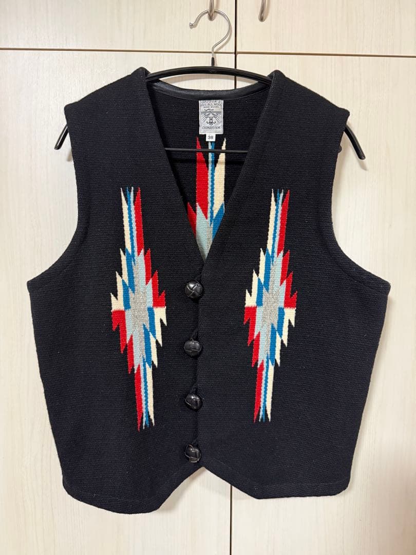ORTEGA'S オルテガ　チマヨ　100%ウール ベスト チマヨベスト　38 オルテガ チマヨ ベスト 36・100%ウール手織り/CHIMAYO ORTEGA'S HAND