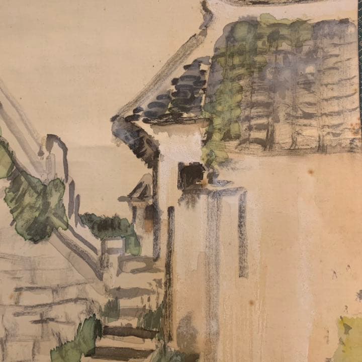 橋本関雪青江水暖図( 春江水暖図 ) アート掛軸彩色風物画近代アート