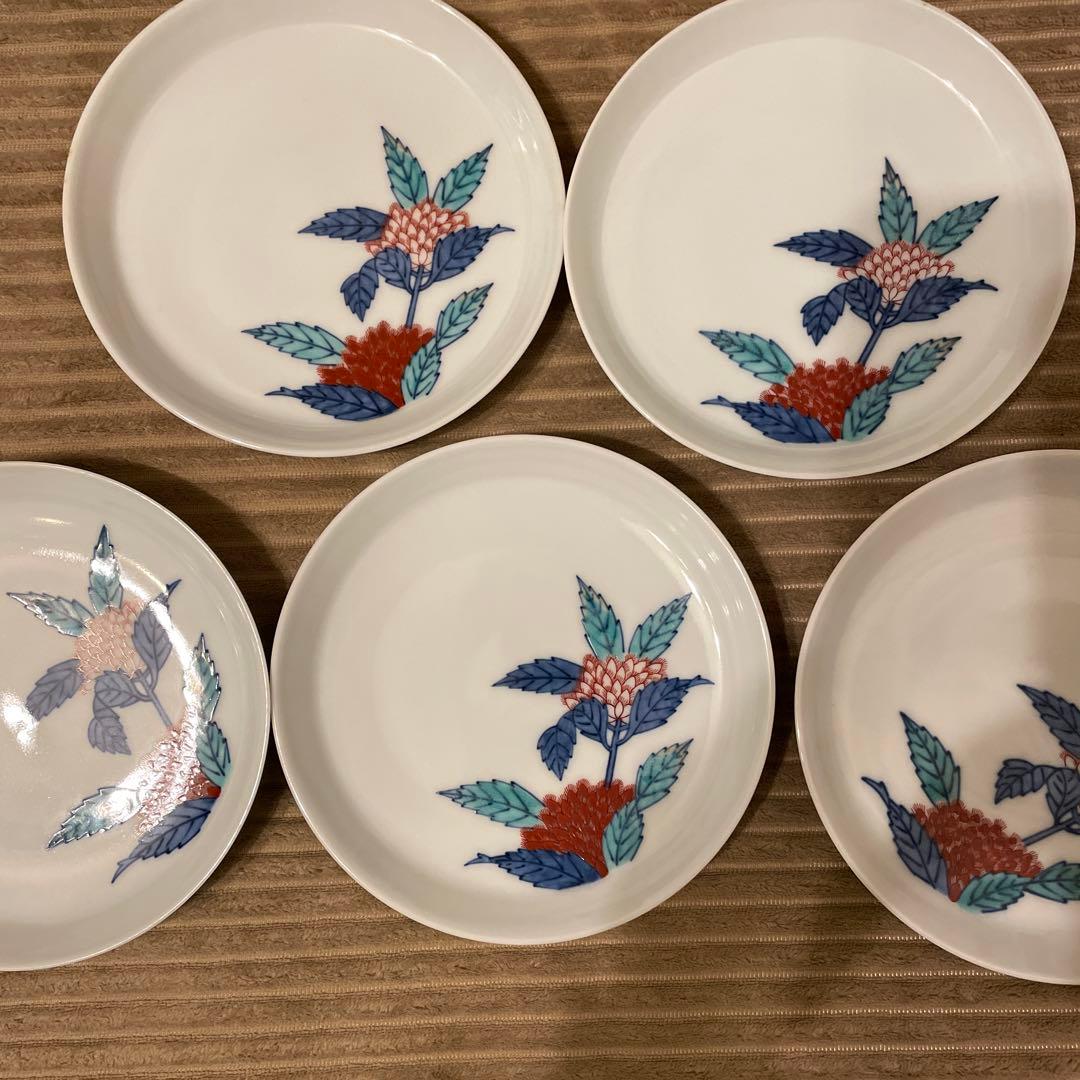 人間国宝 今泉今右衛門窯造 錦藤袴絵皿 5枚 有田焼 - メルカリ