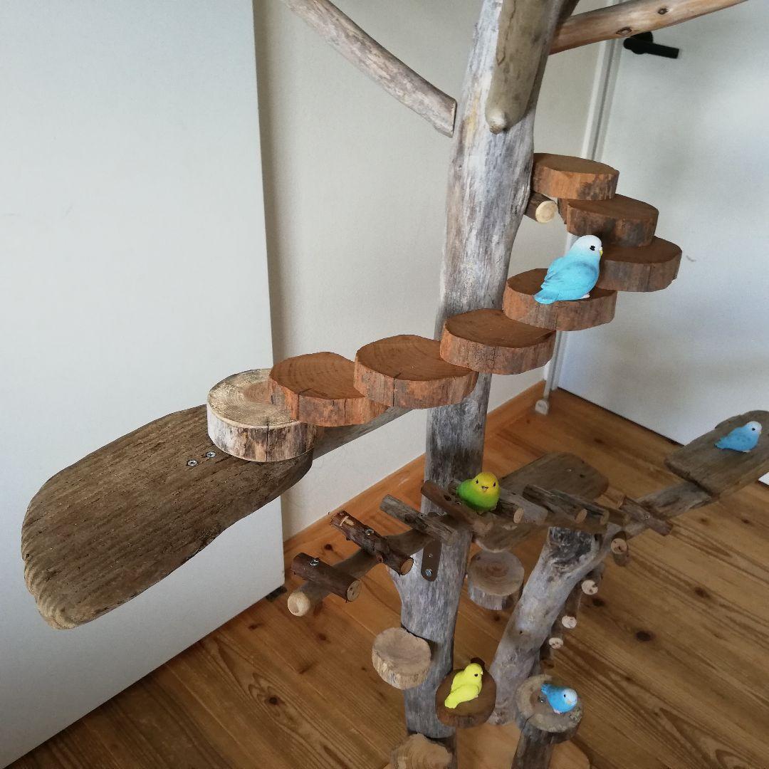 バードアスレチックジム大型 ㉝ 天然木 自然木 流木 止まり木 インコ