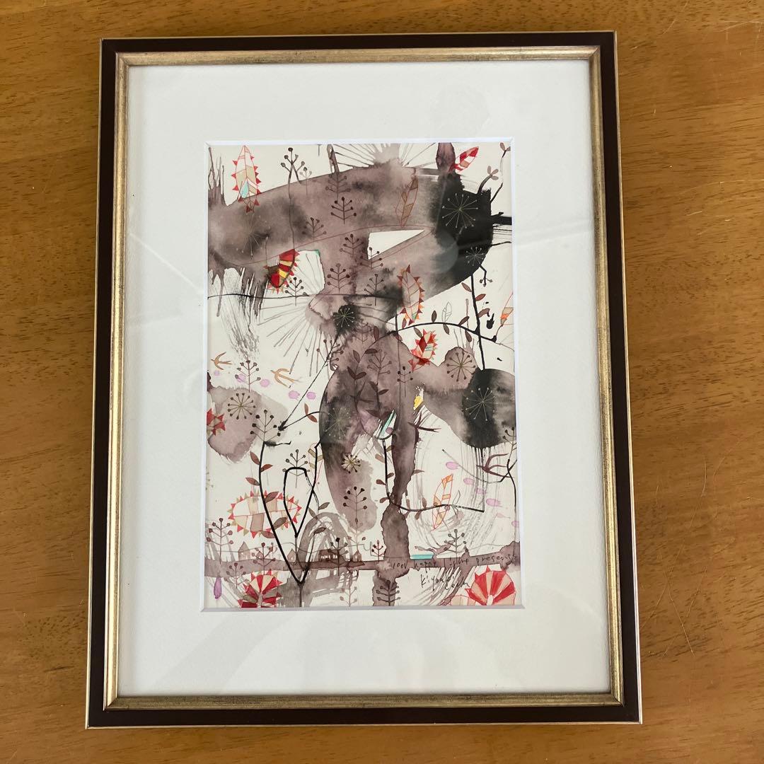 あいはらともこ 絵 鳳凰 富士 梅 15号