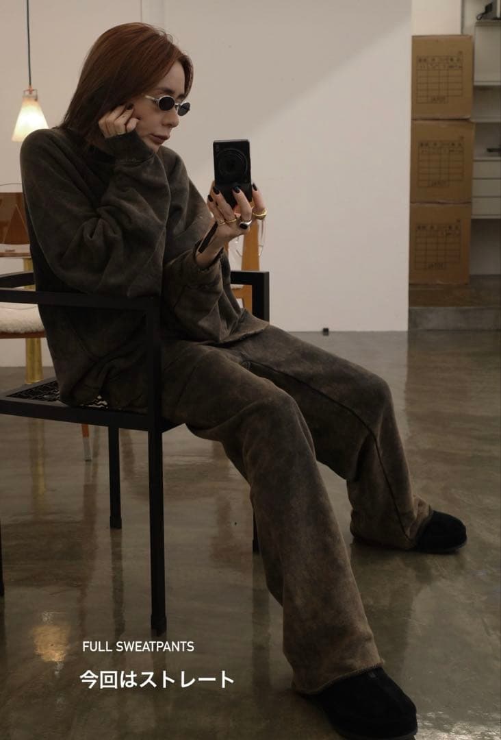 新品未使用lon ロンTWO SIDE SWEATSHIRT#04カーキブラウン - メルカリ