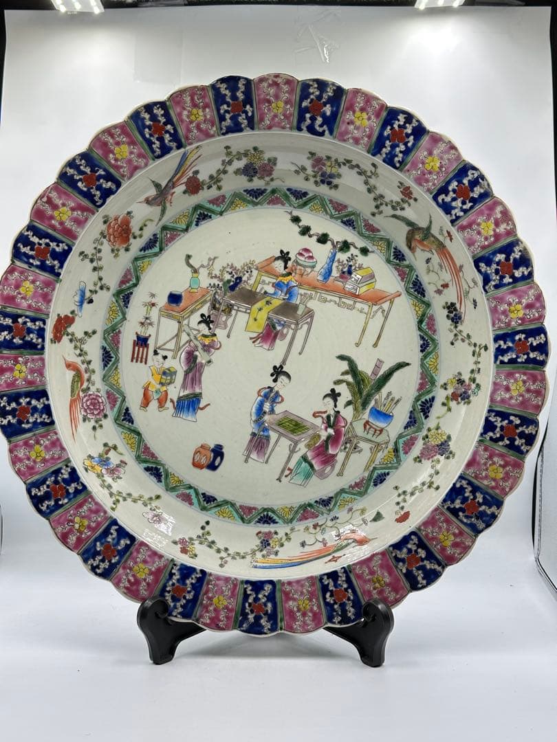 粉彩大皿 康熙辛亥中和堂製 大皿 時代物 骨董品 中國古美術 清時代 置物 1f3fdb4685a7f17d20141e42ca983b