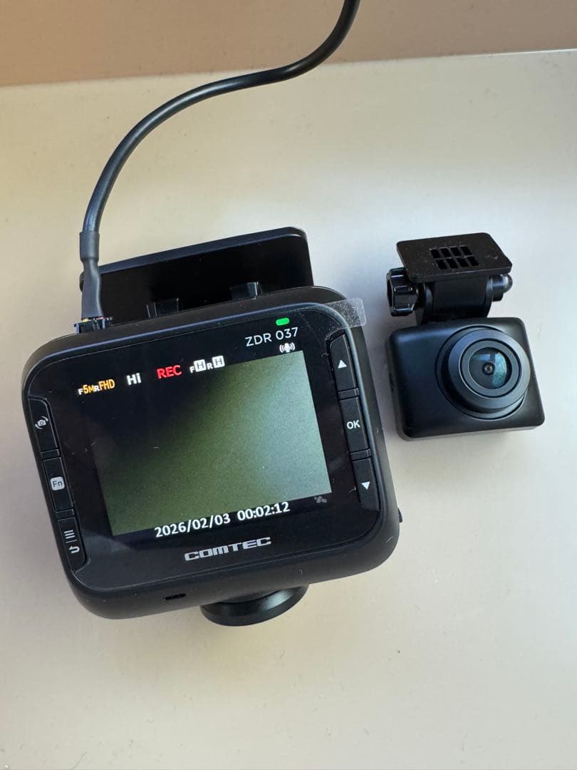 ⭐︎動作保証⭐︎ZDR037 コムテック360度前後ドラレコ リアカメラ
