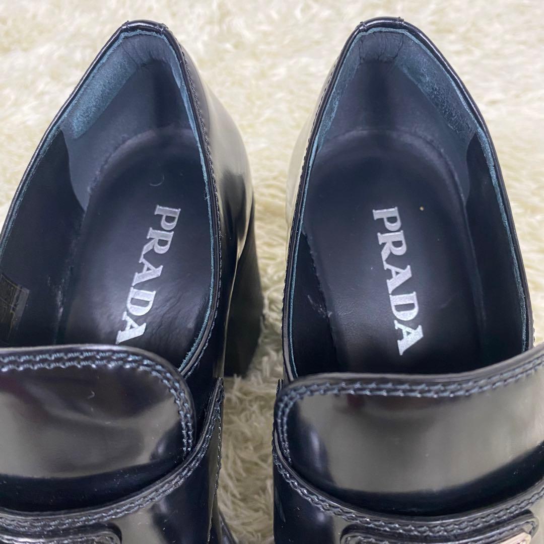 永野芽郁着用】PRADA チョコレートブラッシュドレザー ハイヒール