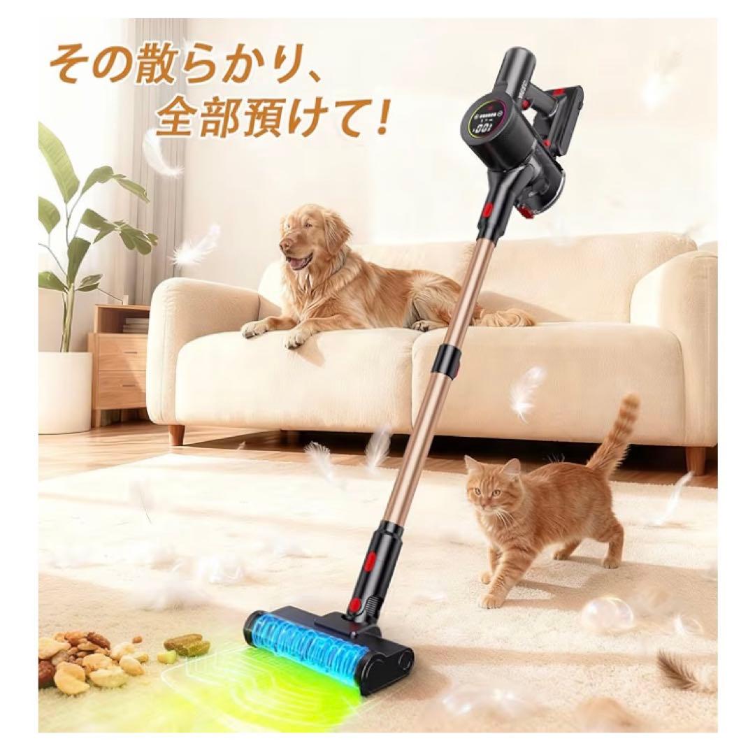 掃除機 コードレス 2026 独立モーター自走式 100Kpa超強力 AIモード