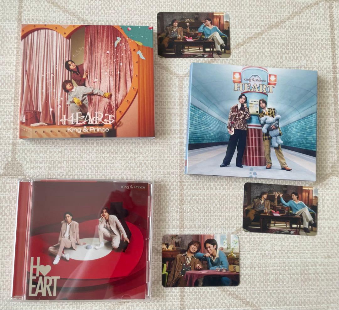 King&Prince キンプリ CD HEART 3種まとめ売り トレカ付き - メルカリ