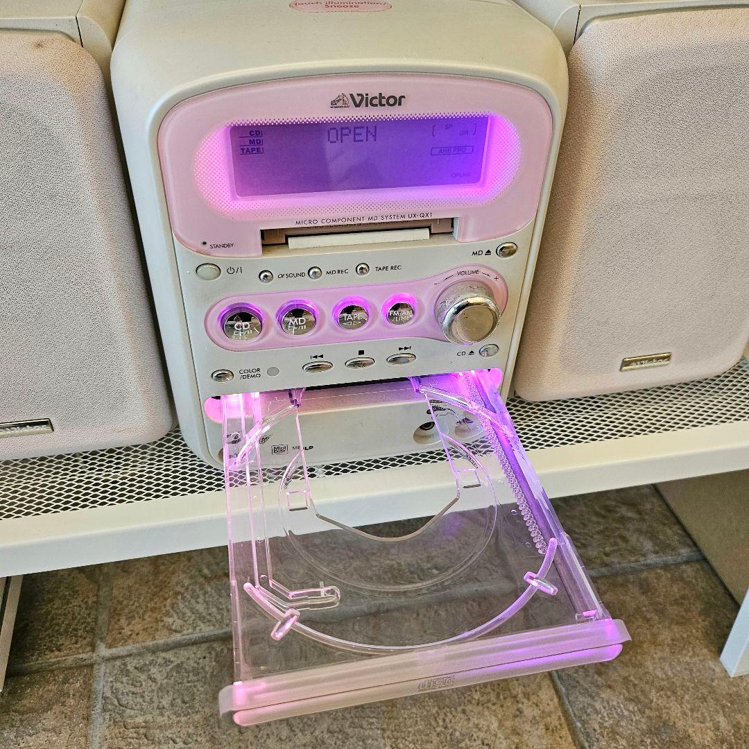 VICTOR CA-UXQX1-P ミニコンポ スピーカー 2008年製 - メルカリ