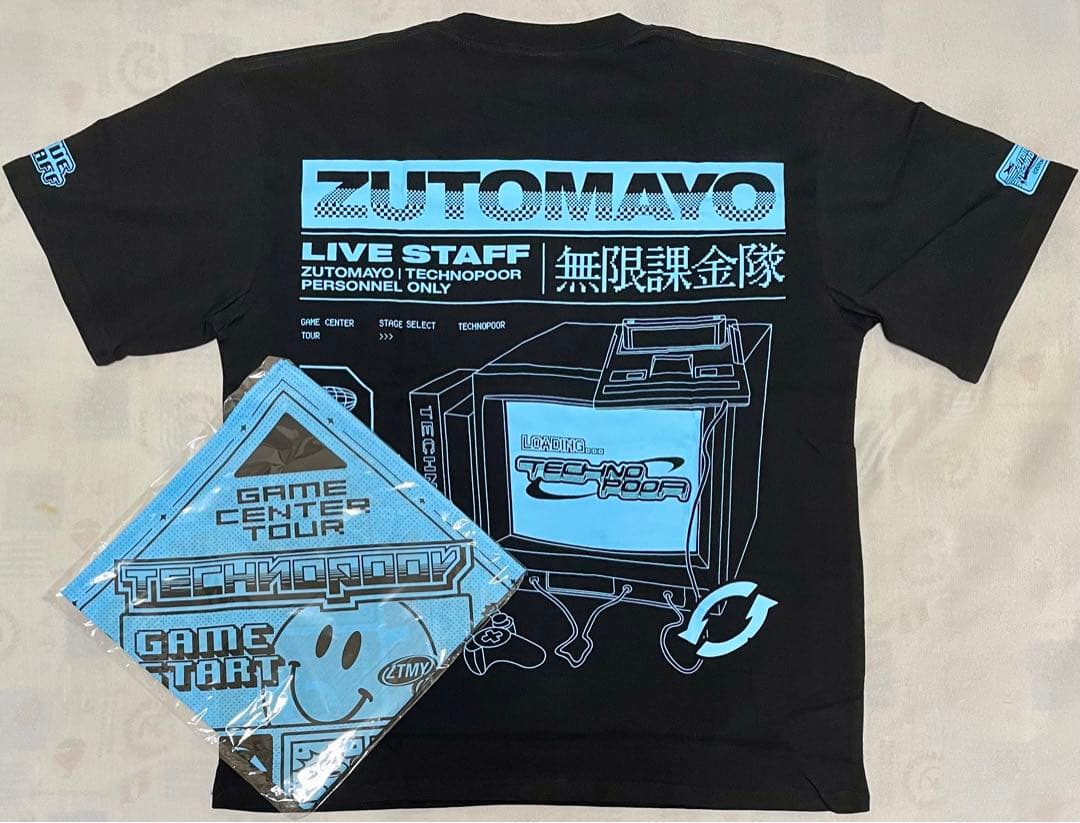 ずっと真夜中でいいのに テクノプア スタッフTシャツ＆バンダナセット