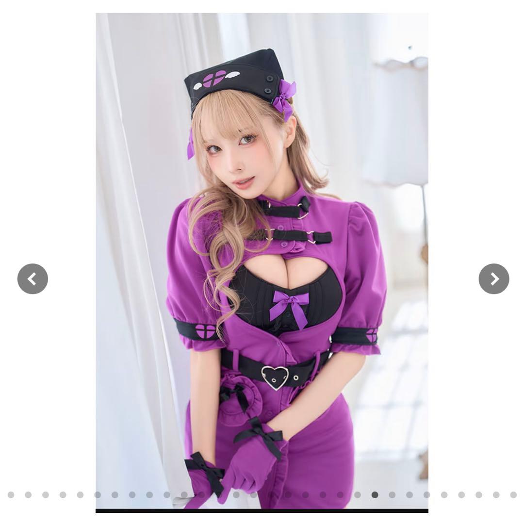 ♡ マリームーン ルミナスハートナース パープル×ブラック コスプレ マリームーン Malymoon 正規品 ルミナスハートナース Fサイズ