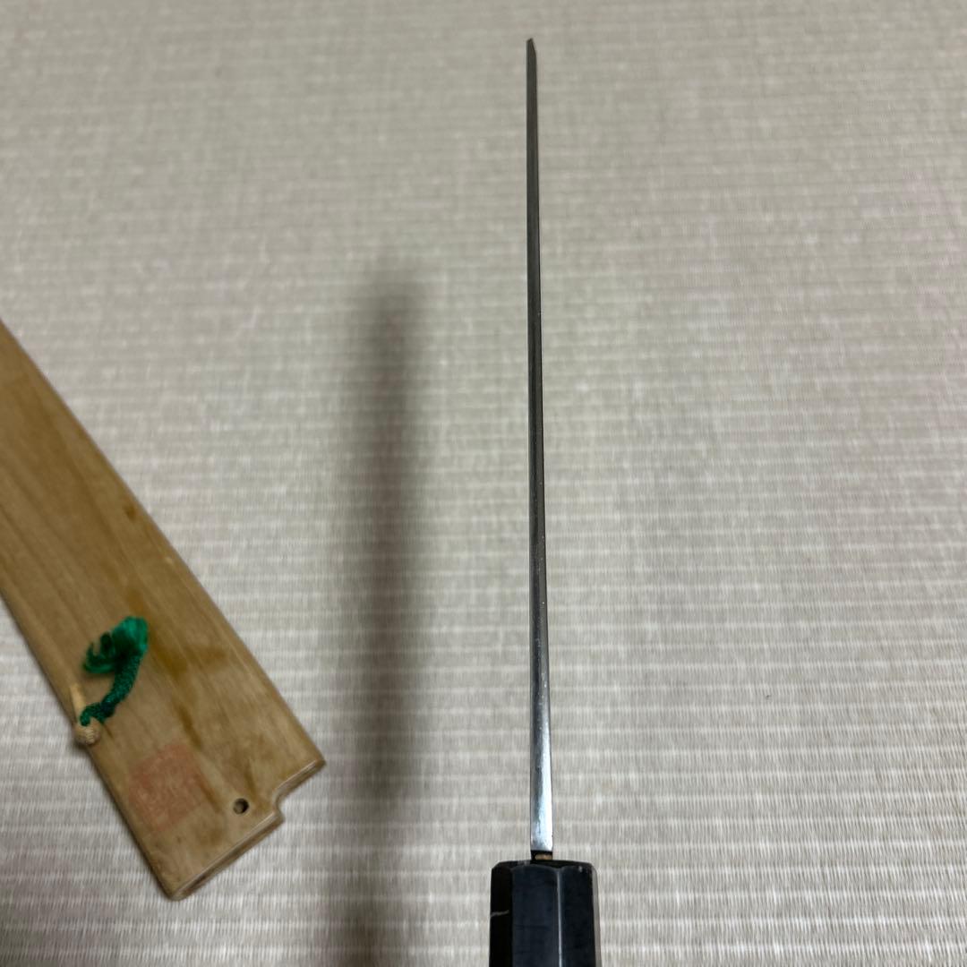 切り付け 薄刃 包丁 和包丁 堺一文字光秀 黒水牛柄 鞘付き