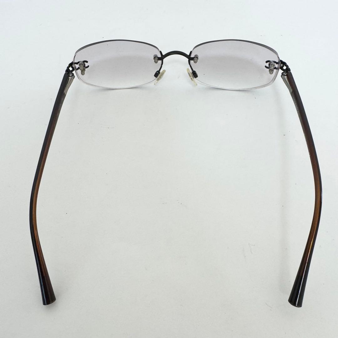 美品 CHANEL シャネル メガネ サングラス 度入り リムレス ココマーク