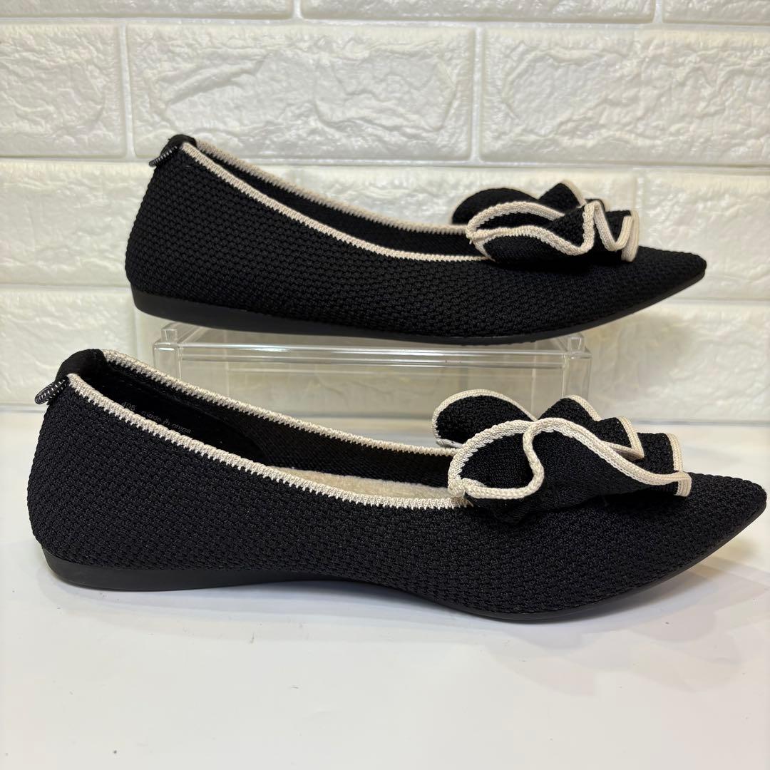 (極美品) Offen フリル付きフラットシューズ 25.5cm