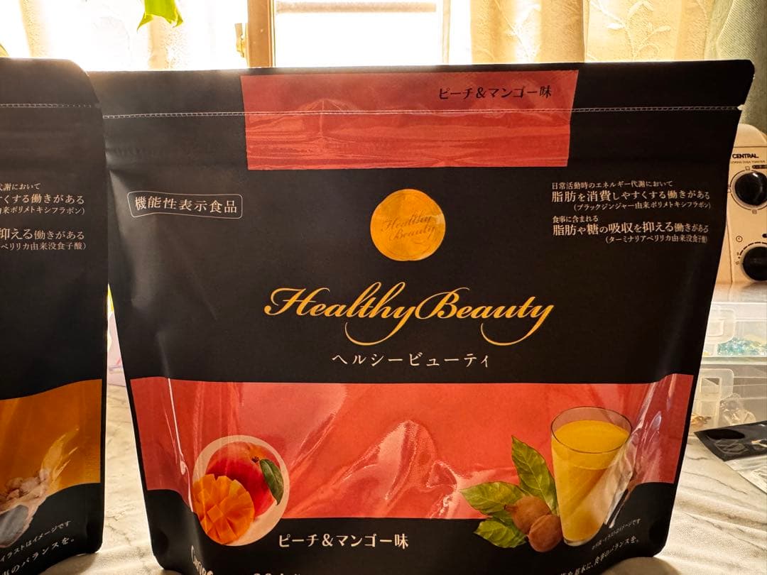 Healthy Beauty ダイエットドリンク きな粉ラテ味とピーチマンゴー味