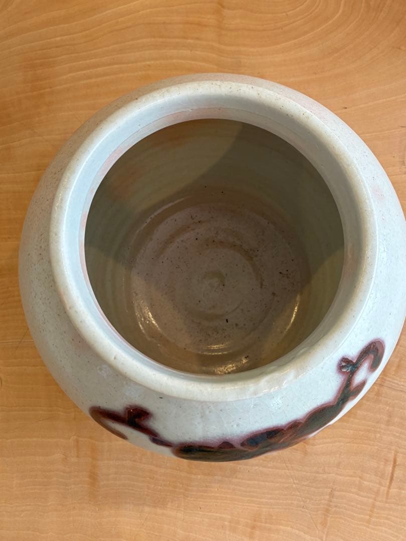 浦富焼 山下窯 辰砂釉花紋 鑑箱 吉田璋也 壺 花瓶 花器 花