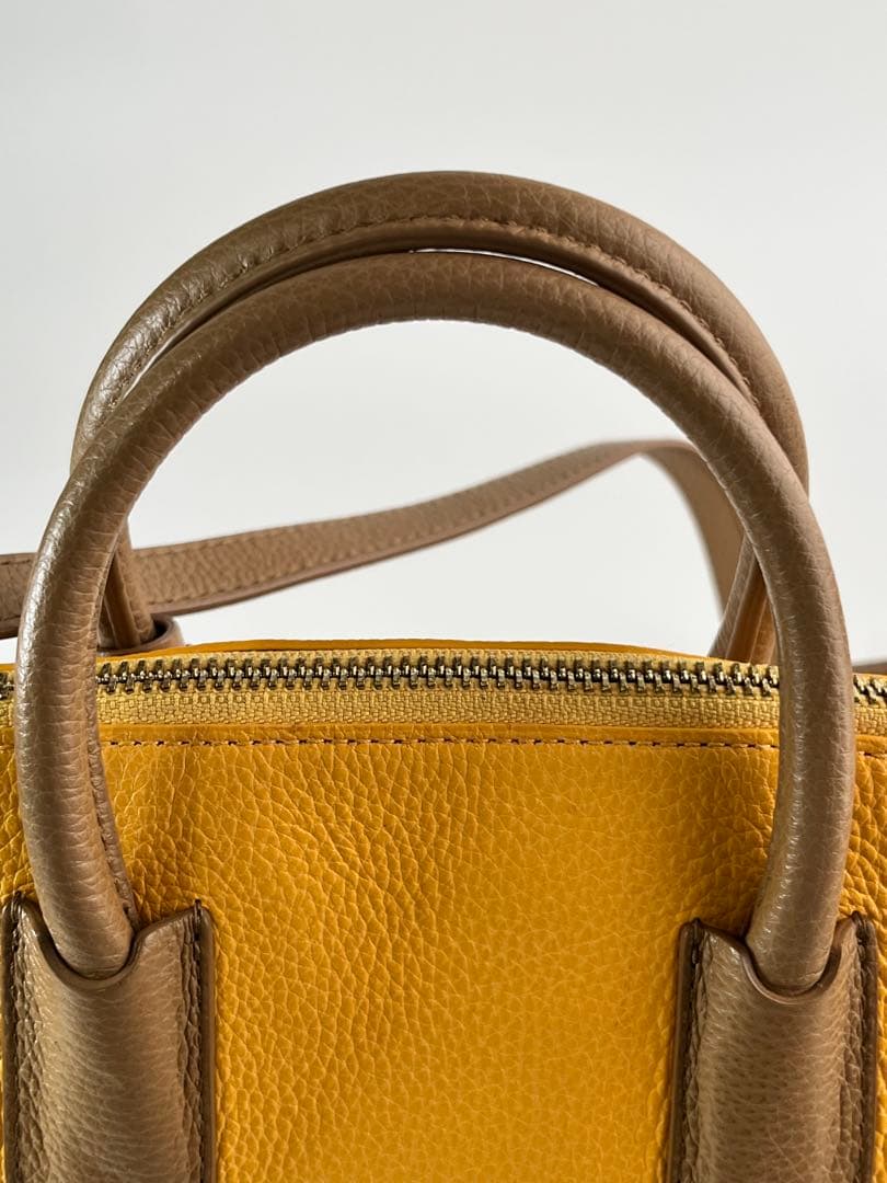 FURLA フルラ テッサ 2waイエローレザーバッグ ビタミンカラー