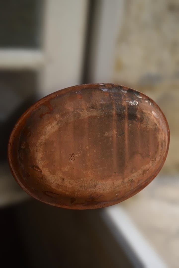 フランス19世紀 オーバルグラタン皿 古道具坂田 西洋民藝 アンティーク