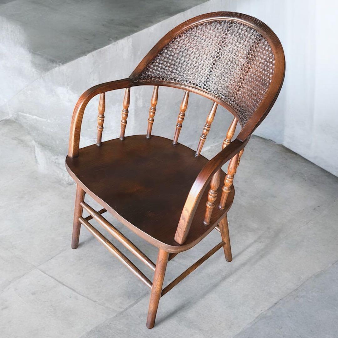 HR739 三越取扱　Shin Lee シンリーオーク材 ダイニングチェア　籐 Shin Lee(シンリー)のレッドオーク材 ダイニングチェア 2脚セットです