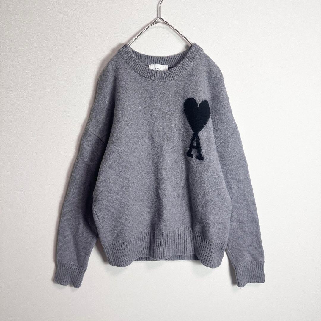 アミアレクサンドルマテュッシ セーター ビッグハートロゴ ニット 厚手