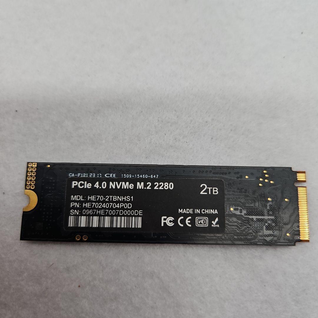 内蔵型SSD HE70-2TBNHS1 2TB NVMe SSD M.2 2280 Hanye PCIe NVMe M.2 SSD HE70-2TBNHS1の口コミ・評判は？実際に使って