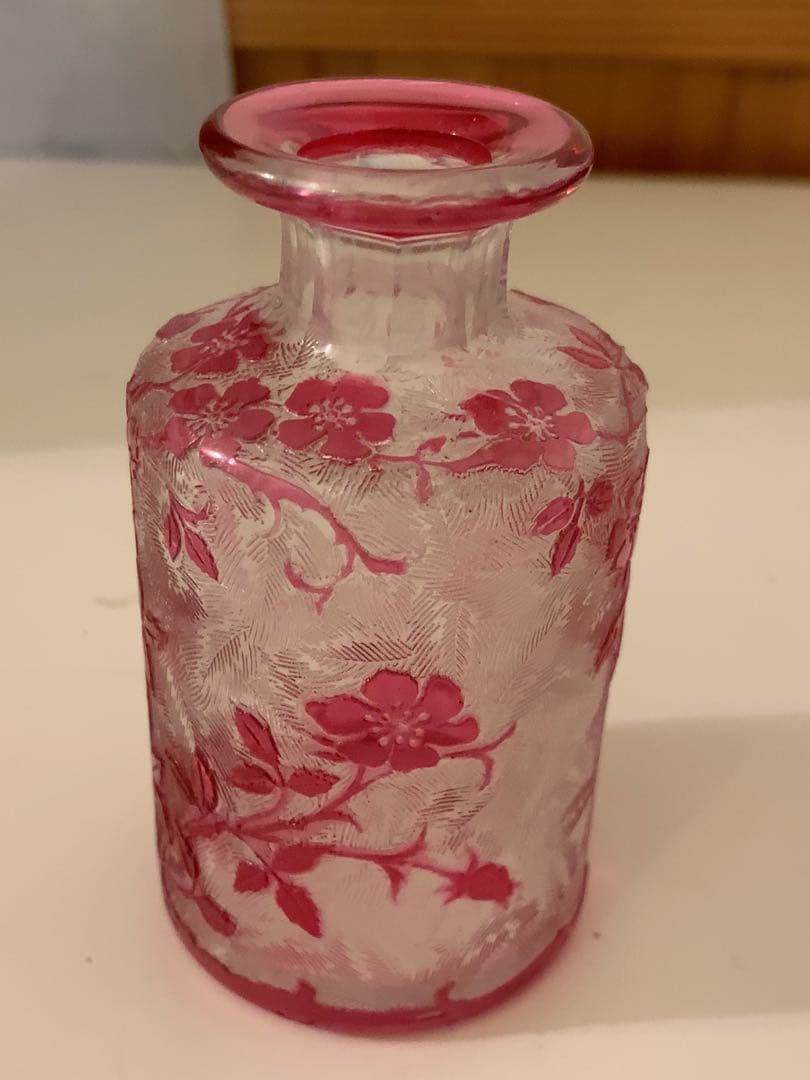 オ*す様 バカラ　エグランチェ オールドバカラ「エグランチェ E'GLANTIER 香水瓶（橙色ガラス） h14cm