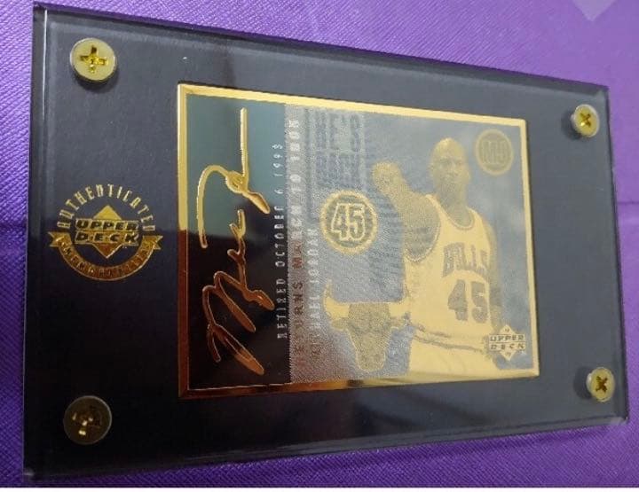 マイケルジョーダン　UPPER DECK 24k authenticated マイケル・ジョーダン トレーディングカード 23-G - メルカリ