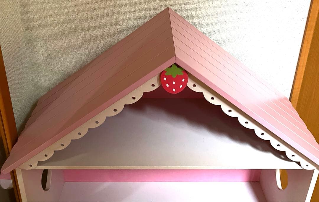 平成レトロ マザーガーデン 野いちご 棚 家具 本棚 木のおうち型 豪華