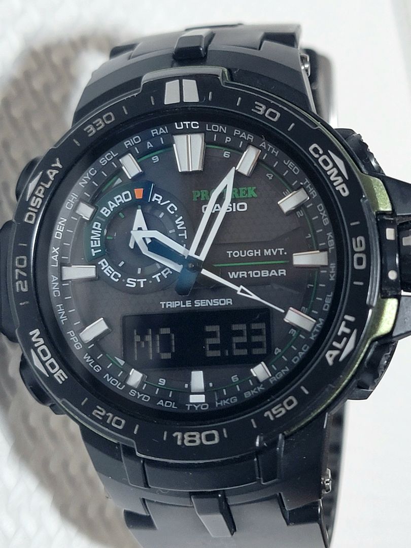 CASIO PRO TREK PRW-6000Y 電波ソーラー トリプルセンサー - メルカリ