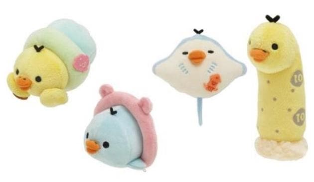 新品 そっくりどうぶつセット キイロイトリ アクアリウム　限定　ぬいぐるみ 期間限定ストア「キイロイトリ アクアリウム」が東京駅一番街 東京