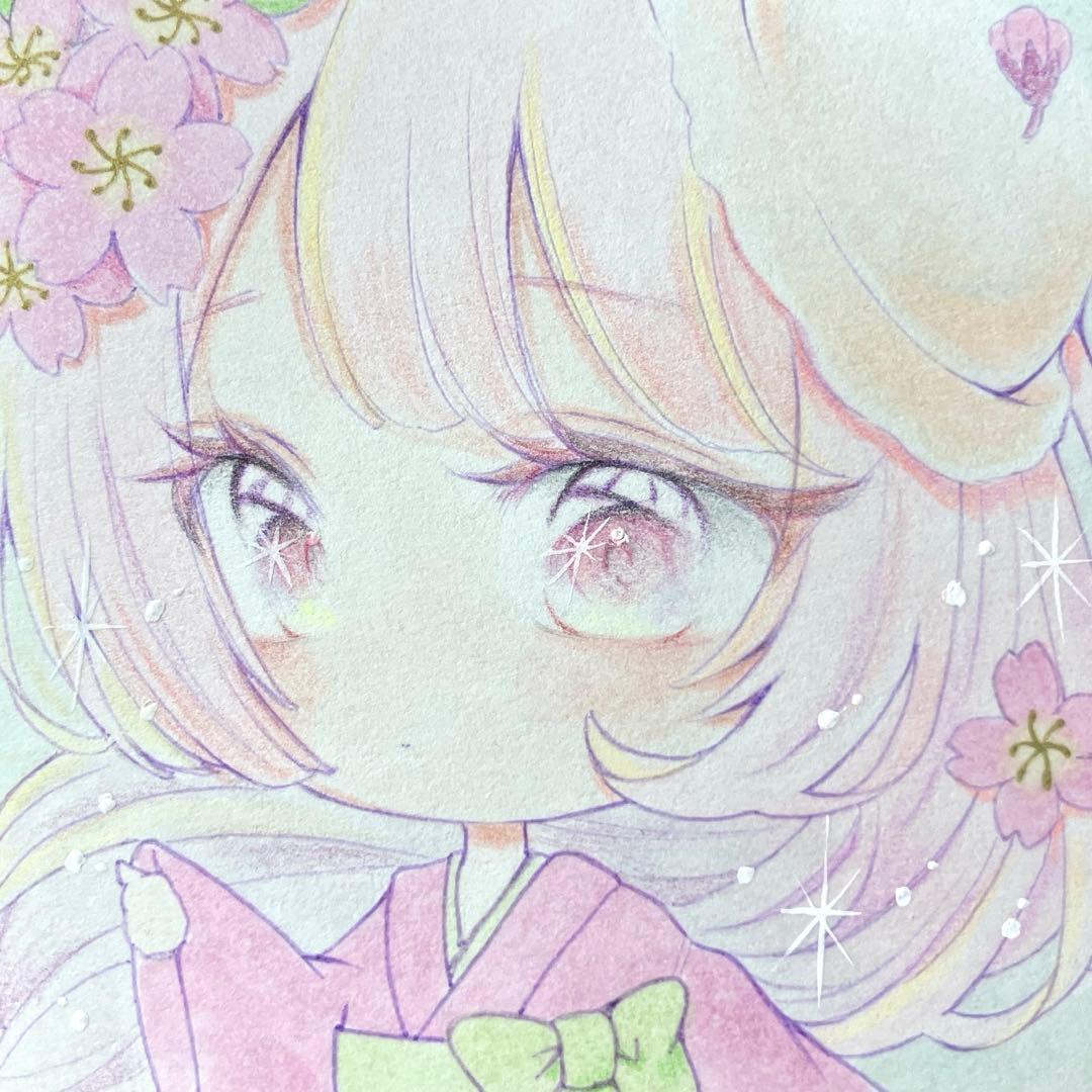 手描きイラスト原画 桜⑦ - メルカリ