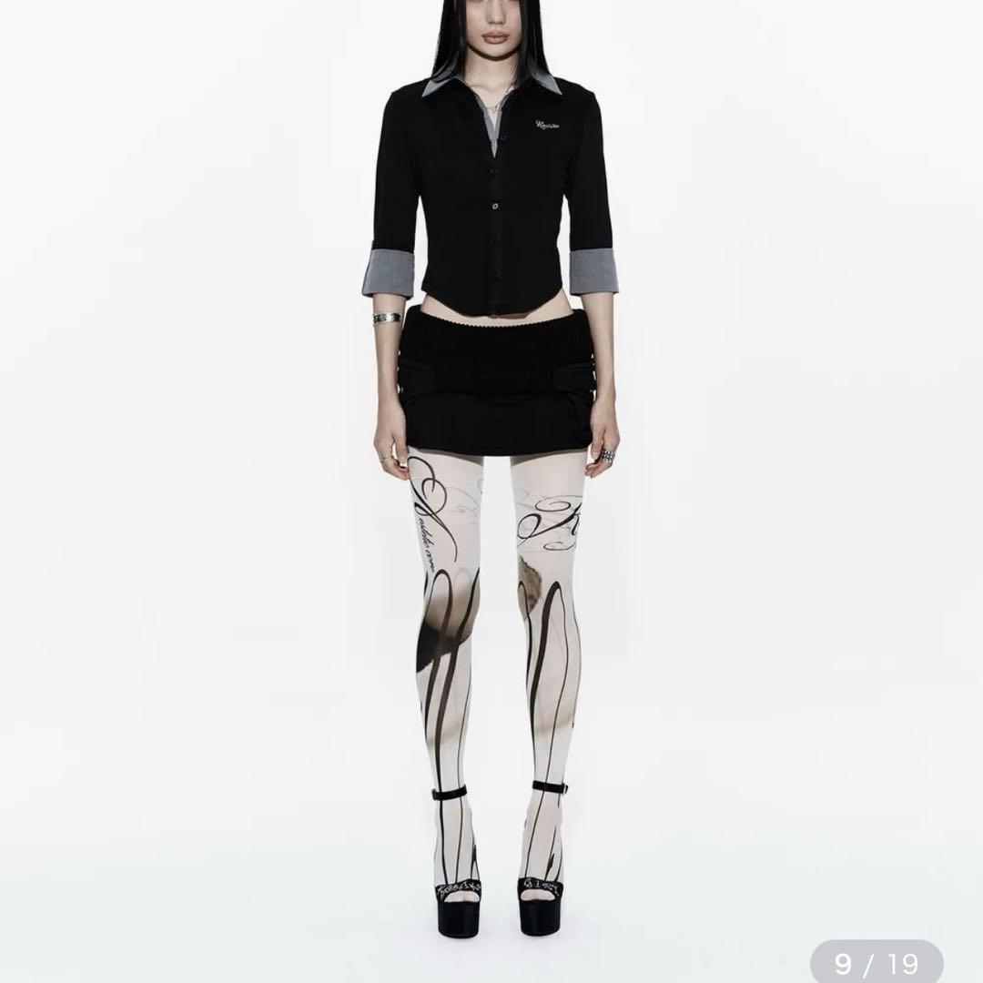 【完売品】KASHIKO Calligraphy Tights