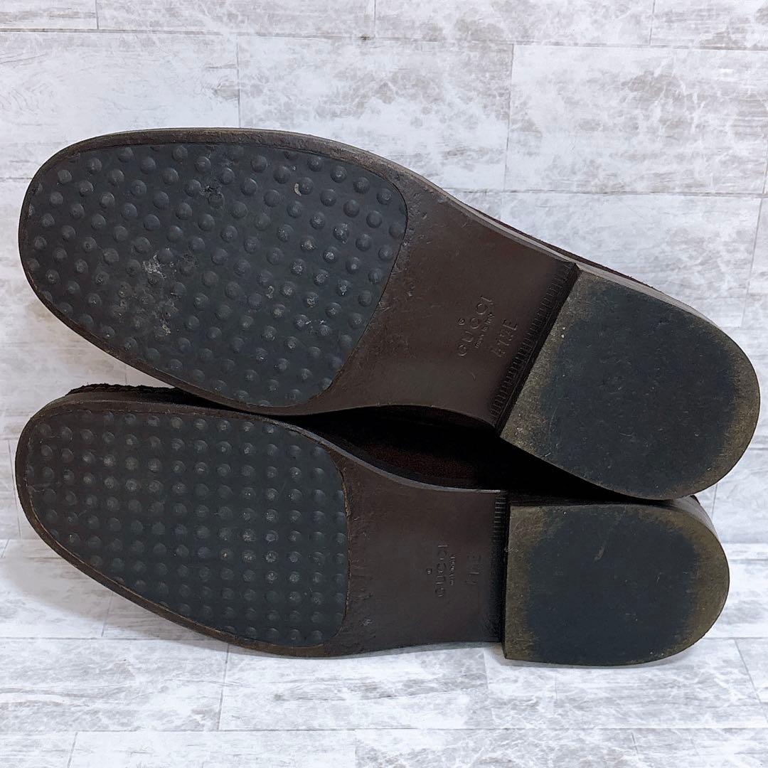 美品✨GUCCI ビットローファー スエード ゴールド金具 26.5cm 茶