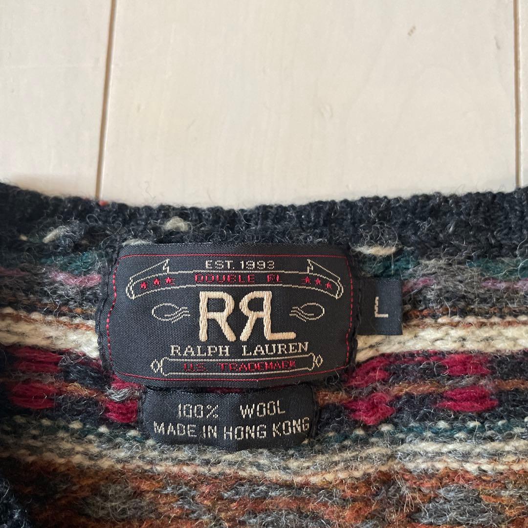 RRL Double RL 90s 三ツ星 黒タグ フェアアイル ニット ベスト - メルカリ